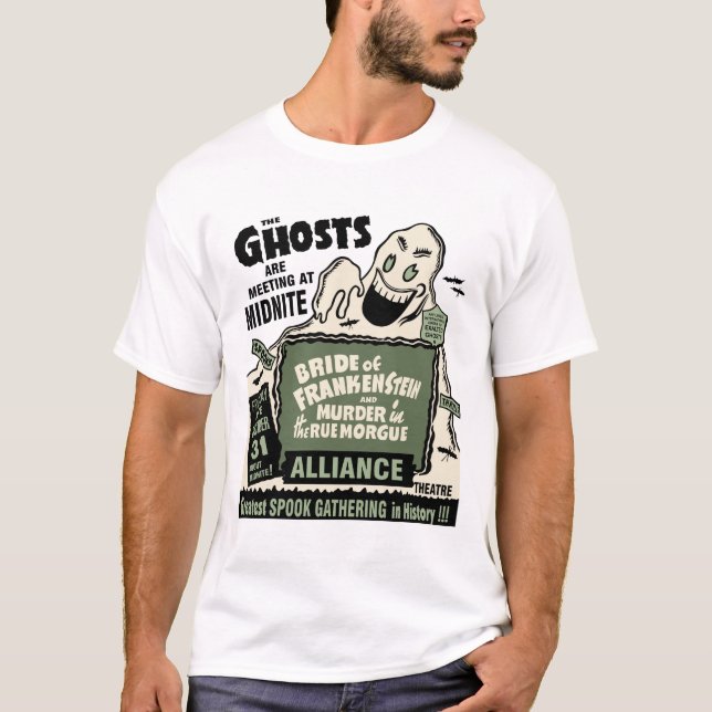Ghosts Are Meeting At Midnite T-Shirt (Front)