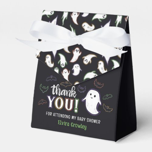 Ghosts  Bats Halloween Baby Shower Thank You Favor Boxes
