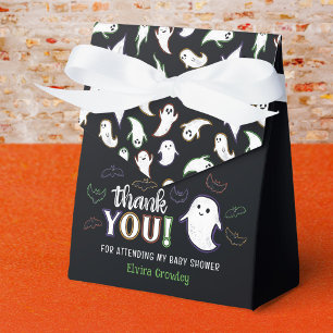 Ghosts & Bats Halloween Baby Shower Thank You Favor Boxes
