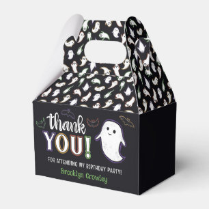 Ghosts & Bats Halloween Birthday Thank You Favor Boxes