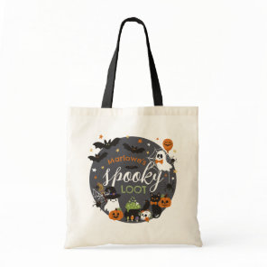 Ghosts Bats Spooky Loot Kids Halloween Tote Bag
