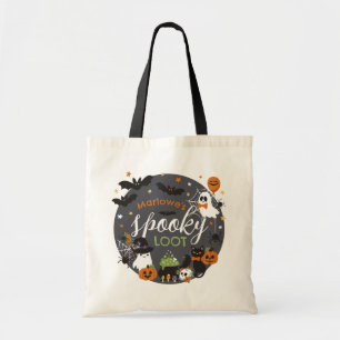 Ghosts Bats Spooky Loot Kids Halloween Tote Bag