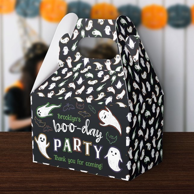 Ghosts Boo-Day Halloween Birthday Thank You Favor Boxes (Creator Uploaded)