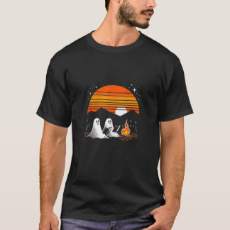 Ghosts Camping Reading Books Funny Nature Campfire T-Shirt
