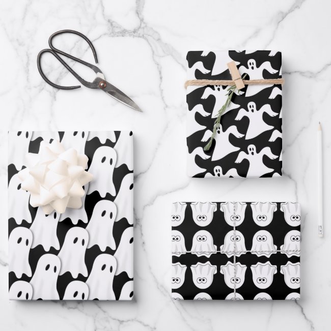 Ghosts Design Wrapping Paper Sets