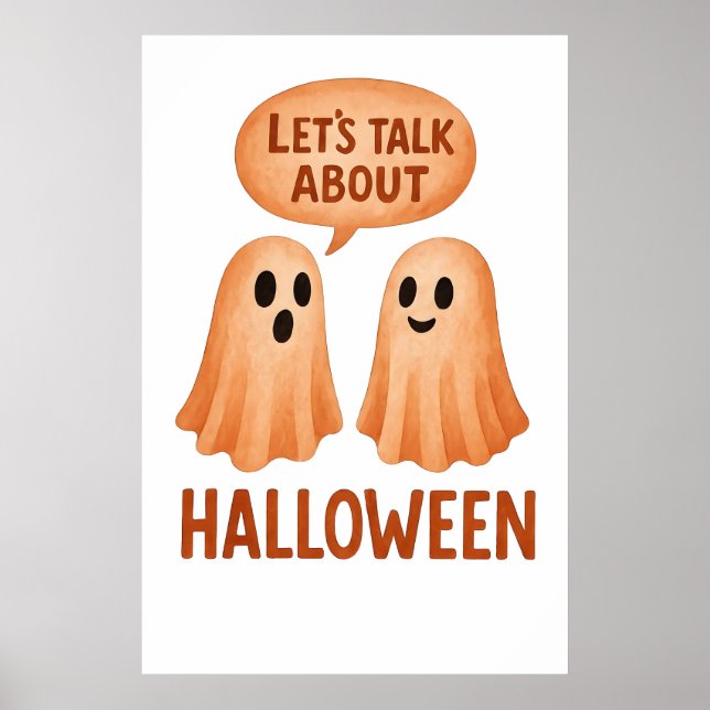 Ghosts Discussing Halloween Poster (Front)