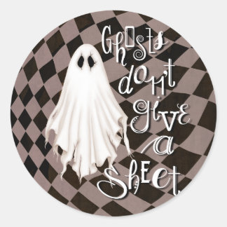 Ghosts Don’t Give a Sheet Round Stickers