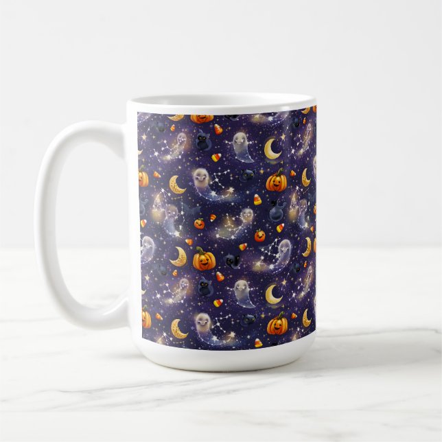Ghosts Fall Nighttime Coffee Mug (Left)