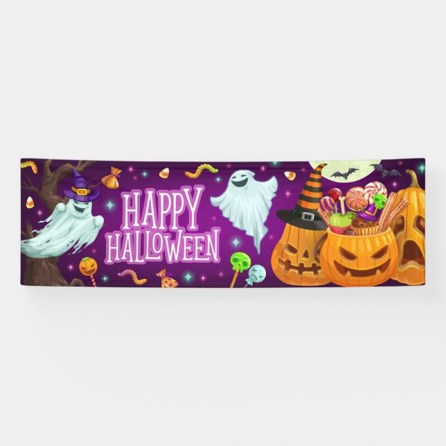 Ghosts - Happy Halloween Banner (Horizontal)