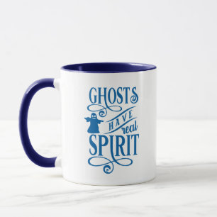 Ghosts Have Real Spirit Blue & White Halloween Mug