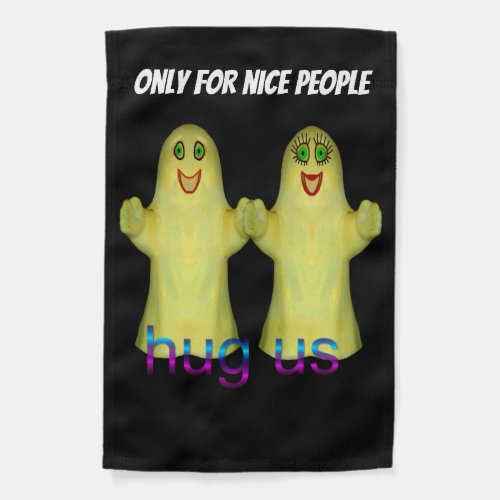 ghosts having fun laughing  garden flag