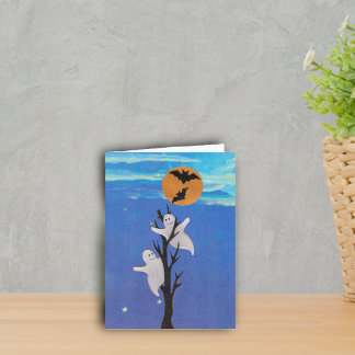 Ghosts in a Tree Halloween Card