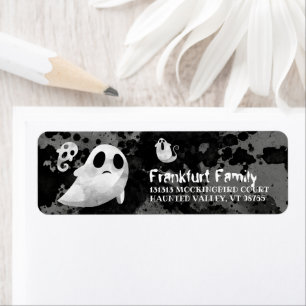Ghosts in Dark Night Sky Address Label