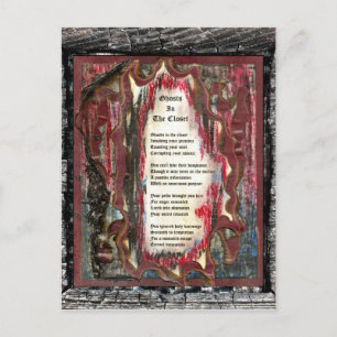 Ghosts In The Closet Postcard