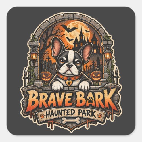 Ghosts Need Permission Dachshund Halloween Guard D Square Sticker