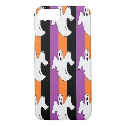 Ghosts on colorful stripes iPhone 8/7 case