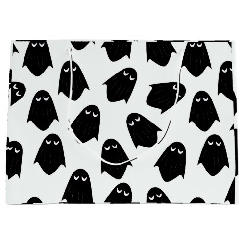 Ghosts pattern silhouette gift bag