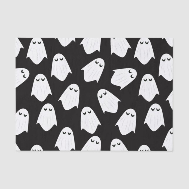 Ghosts pattern silhouette tissue paper (Front)