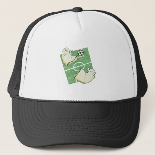 Ghosts playing football trucker hat