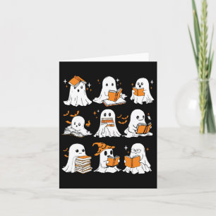 Ghosts Reading Books Lovers Club Booooks Halloween Card
