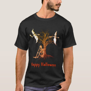 Ghosts Skeleton Funny Halloween  T-Shirt