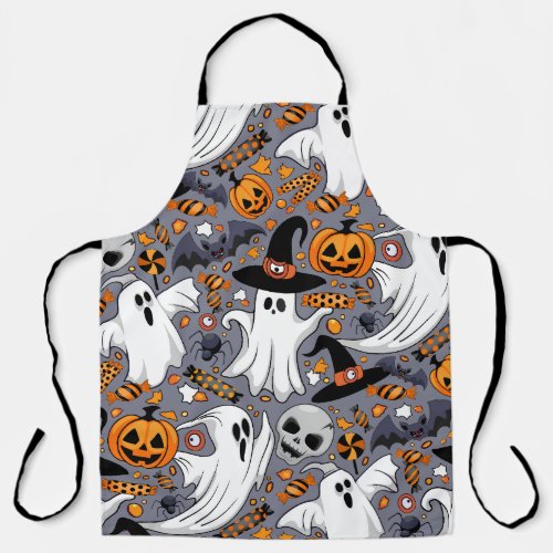 Ghosts Spooky and Creepy Cute Monsters Apron