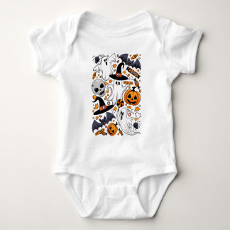 Ghosts Spooky and Creepy Cute Monsters Baby Bodysuit