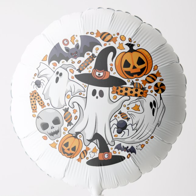 Ghosts Spooky and Creepy Cute Monsters Balloon (Front)