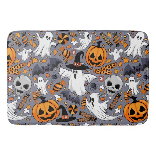 Ghosts Spooky and Creepy Cute Monsters Bath Mat
