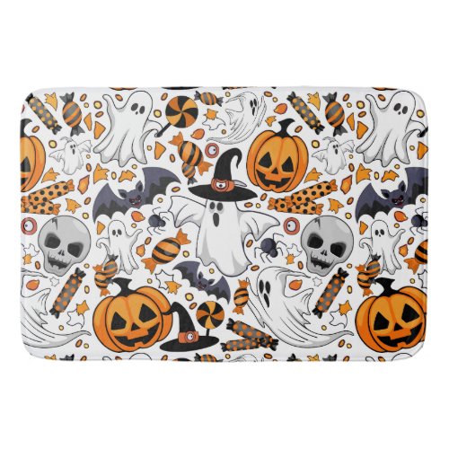 Ghosts Spooky and Creepy Cute Monsters Bath Mat