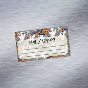 Ghosts Spooky and Creepy Cute Monsters Business Card Magnet