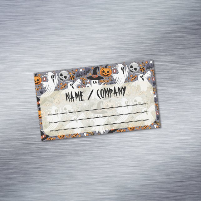 Ghosts Spooky and Creepy Cute Monsters Business Card Magnet (In Situ)