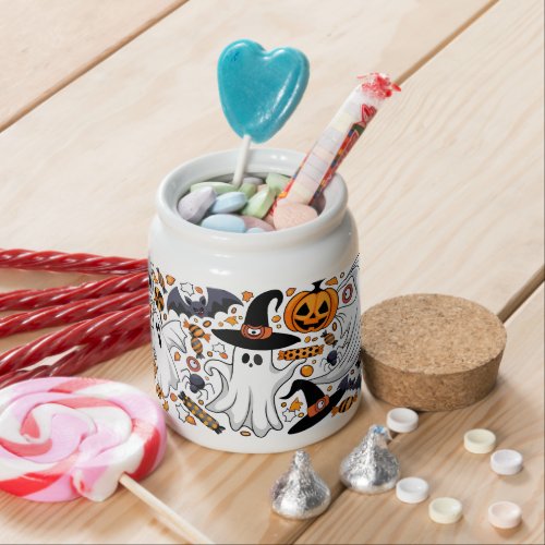 Ghosts Spooky and Creepy Cute Monsters Candy Jar