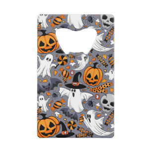 Ghosts Spooky and Creepy Cute Monsters Credit Card Bottle Opener