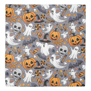 Ghosts Spooky and Creepy Cute Monsters Duvet Cover