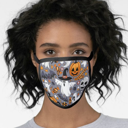 Ghosts Spooky and Creepy Cute Monsters Face Mask