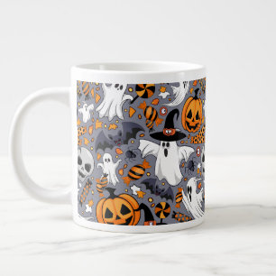 Ghosts Spooky and Creepy Cute Monsters Giant Coffee Mug