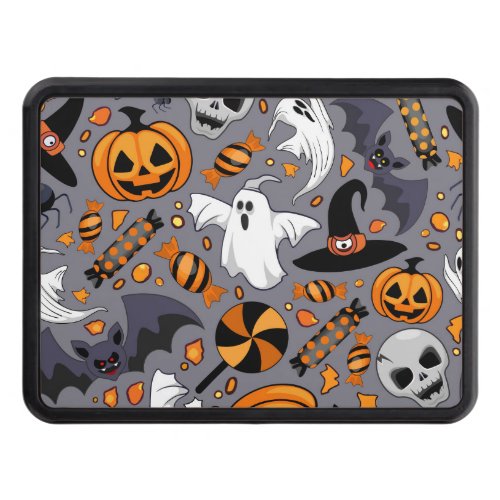 Ghosts Spooky and Creepy Cute Monsters Hitch Cover