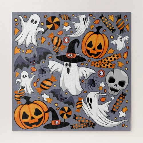 Ghosts Spooky and Creepy Cute Monsters Jigsaw Puzzle