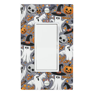 Ghosts Spooky and Creepy Cute Monsters Light Switch Cover