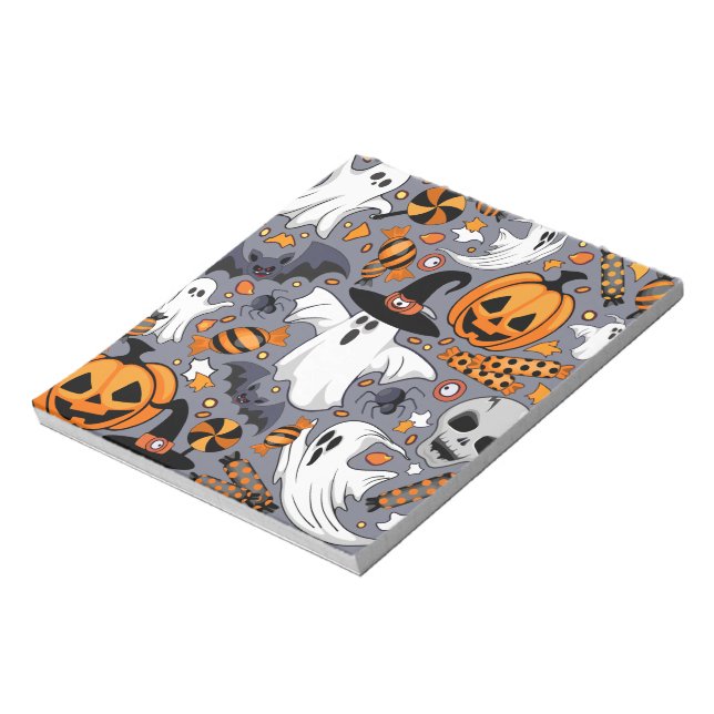 Ghosts Spooky and Creepy Cute Monsters Notepad (Rotated)