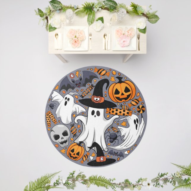 Ghosts Spooky and Creepy Cute Monsters Outdoor Rug (Insitu (Wedding 2))