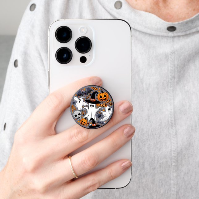 Ghosts Spooky and Creepy Cute Monsters PopSocket (Hand)