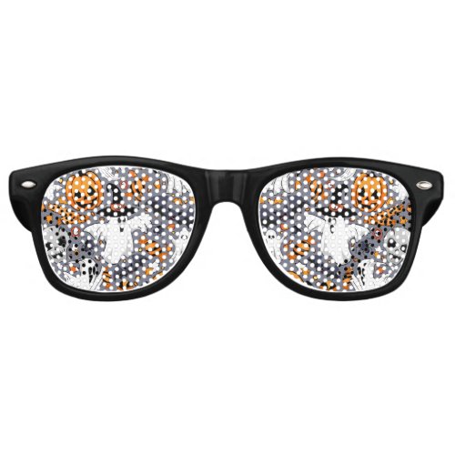 Ghosts Spooky and Creepy Cute Monsters Retro Sunglasses