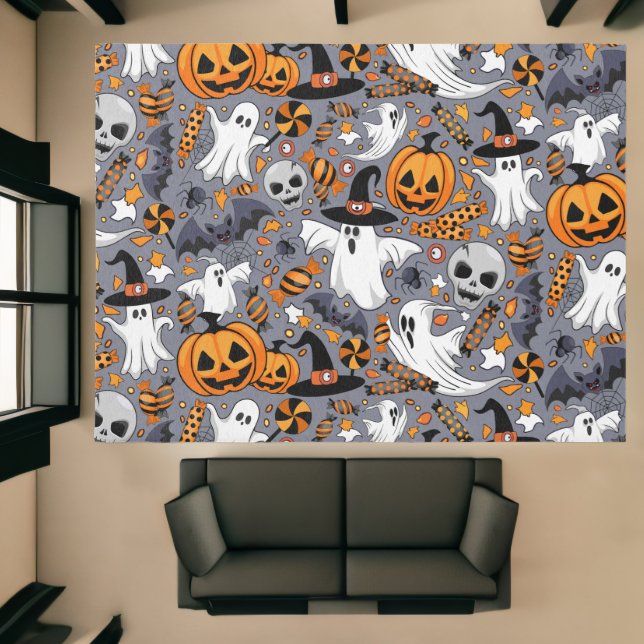 Ghosts Spooky and Creepy Cute Monsters Rug (Insitu (Indoor 1))