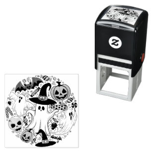 Ghosts Spooky and Creepy Cute Monsters Self-inking Stamp