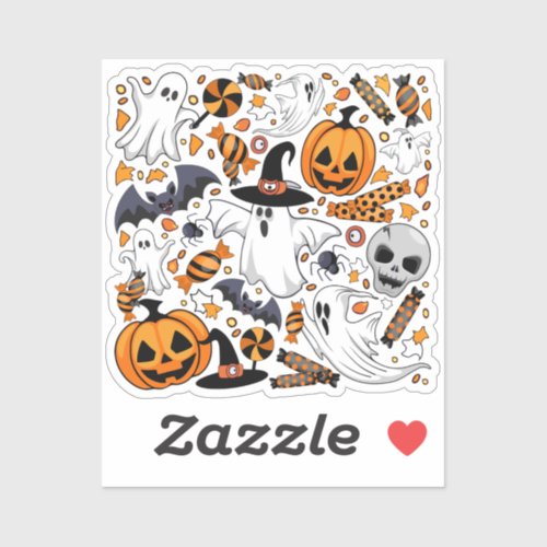 Ghosts Spooky and Creepy Cute Monsters Sticker