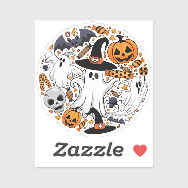 Ghosts Spooky and Creepy Cute Monsters Sticker (Sheet)