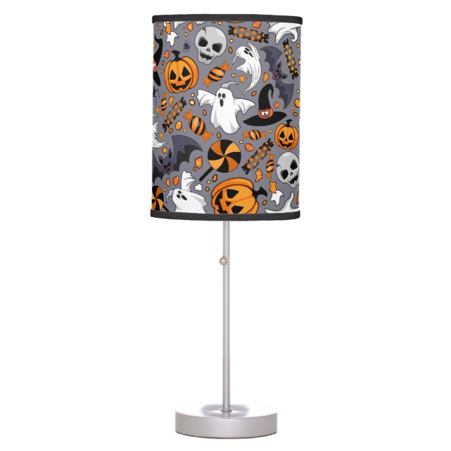 Ghosts Spooky and Creepy Cute Monsters Table Lamp (Front)