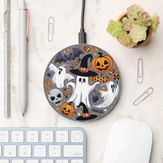 Ghosts Spooky and Creepy Cute Monsters Wireless Charger